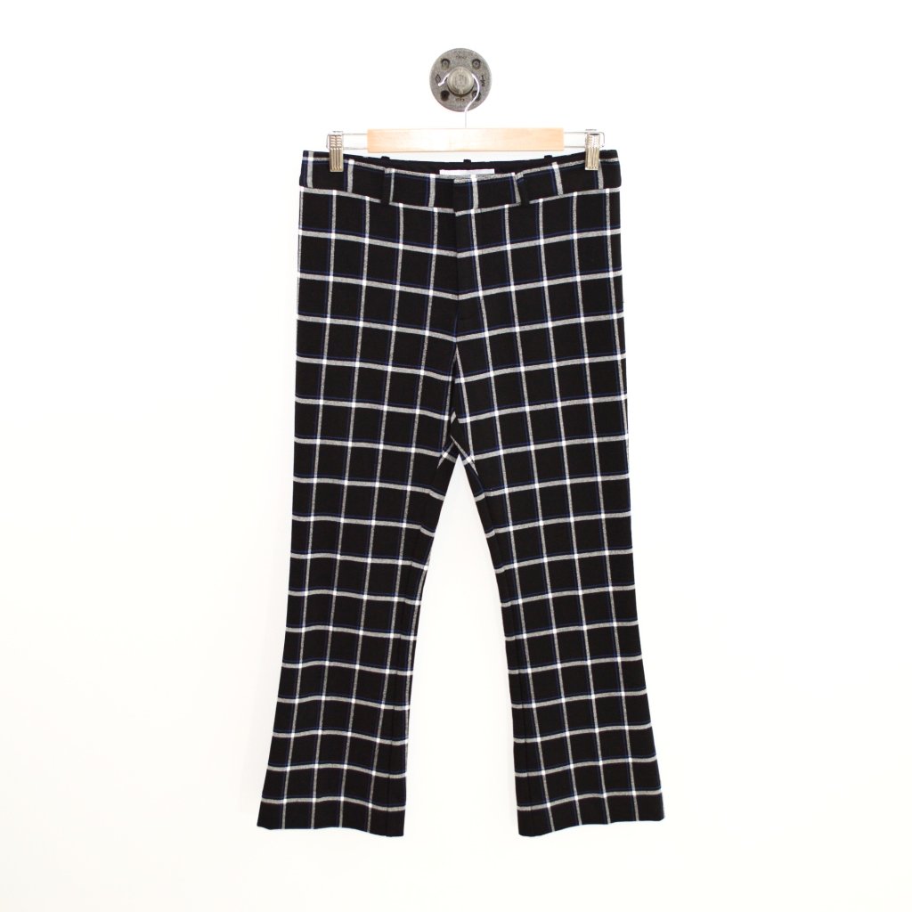 Derek Lam 10 Crosby Plaid Wide Leg Trouser #104-5